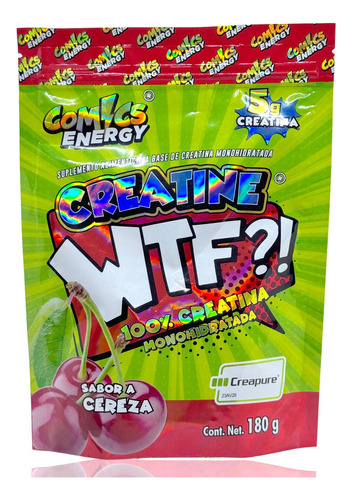 Creatina Creapure Monohidratada Wtf Cereza 180 G Comics Ener