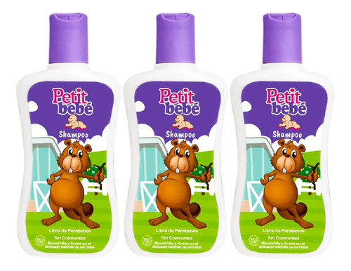 3 Shampoo Petit Bebé X 130ml