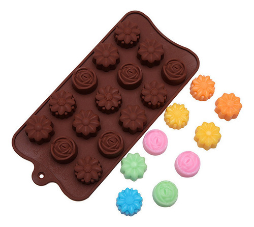 Molde Para Tartas Con Forma De Cavidad, Flor, Rosa, Chocolat