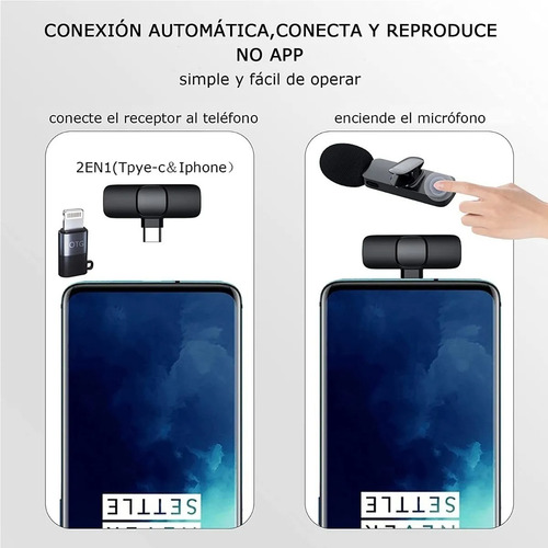 Microfono Inalámbrico De Solapa Celular Tablet Tipo C