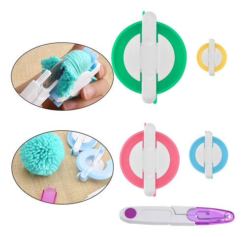 Fabricantes De Pompones, 4 Tamaños Pom-pom Maker Fluff Ball