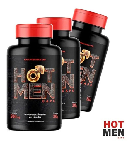 3 Potes Hotman Mais Potência Envio Em 24h Hotmen 60 Caps