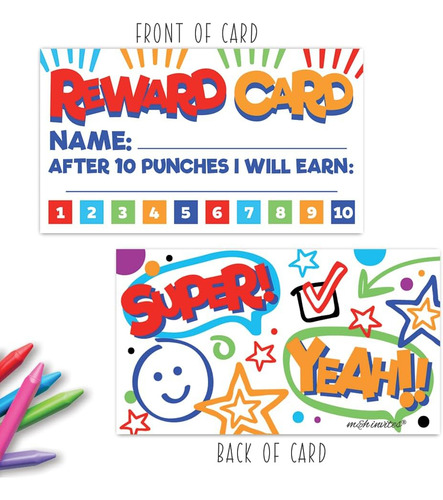 50 Fun Reward Punch Cards For Teachers And Students - C...