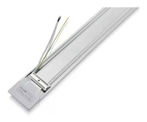 Luminária Tubular Led 18w 6000k 60x7,5cm 1*linha Calha 018bf Cor Branco 110V/220V (Bivolt)