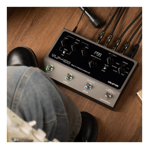 Valeton Guitar Loop Station Looper Pedal Con Una Máquina De