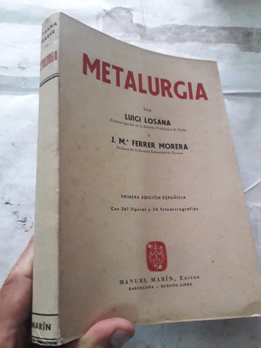 Libro De Metalurgia Luigi Losana