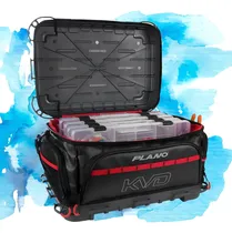 Comprar Bolsa de pesca plana Kvd Signature Bag Plab37700 con 5 estuches, color negro, diseño de tela N\u002FA