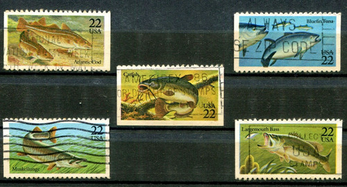 Selos Estados Unidos- Peixes Fauna Aquática Marinha - L.2399