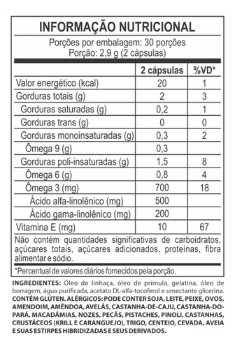Creatina 100% Pura+ômega 3, 6 E 9 Com Vit E (origem Vegetal)