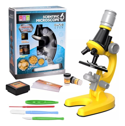 Kit De Microscopio De Biología Para Niños 100x 400x 1200x