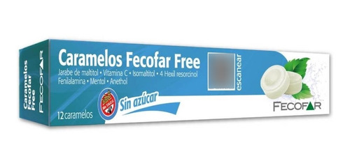 Fecofar Free Caramelos Dolor De Garganta Con Vitamina C 12u