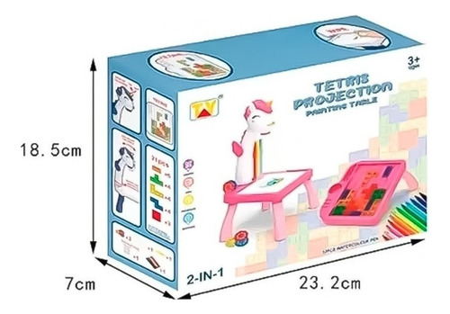 Mesa 2 En 1 Proyector Dibujo Didactica Juego Tetris