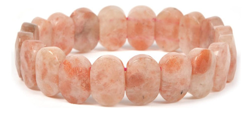 Pulsera Elástica Con Cuentas Ovaladas De 14 Mm Facetadas Con