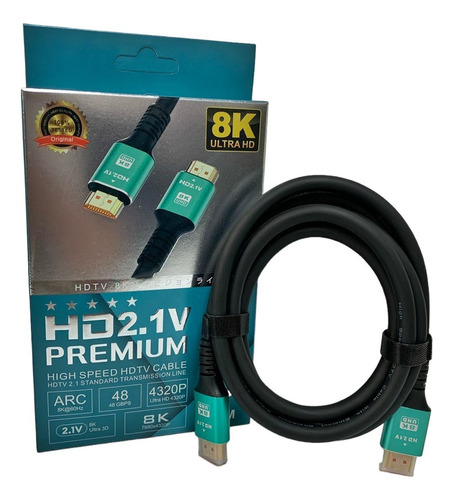 Cable Hdmi 2.1 8k Alta Velocidad Ultra Hd Ps5 Series X 1.5 M