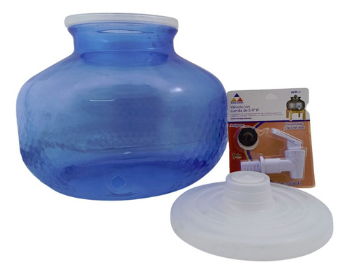 Dispensador Porta Garrafón Contenedor Agua Plástico 11 Lts Color Azul