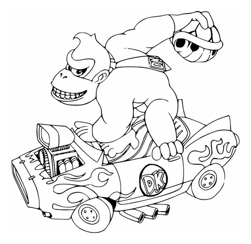 Kit Imprimible Mario Kart Pintar Colorear