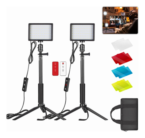 Neewer Luz De Video Led 2 Packs Kit Y Control Remoto Y Bolsa