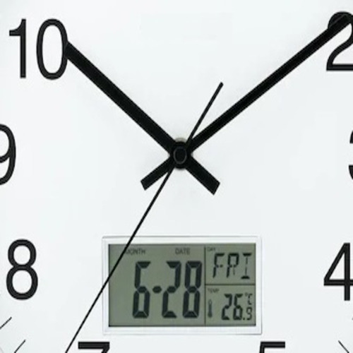Imagem 2 de 5 de Relogo De Parede Analogico Com Estacao Metereologica Termome