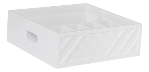 Organizador De Platos De Papel Para Encimera, Soporte Blanco