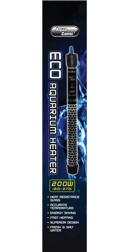 Calefactor Calentador P/ Acuario Aqua Zonic 200w 270 Litros