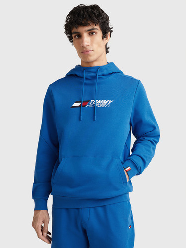 Polerón Sport Hoodie Essential Hombre Tommy Hilfiger Azul