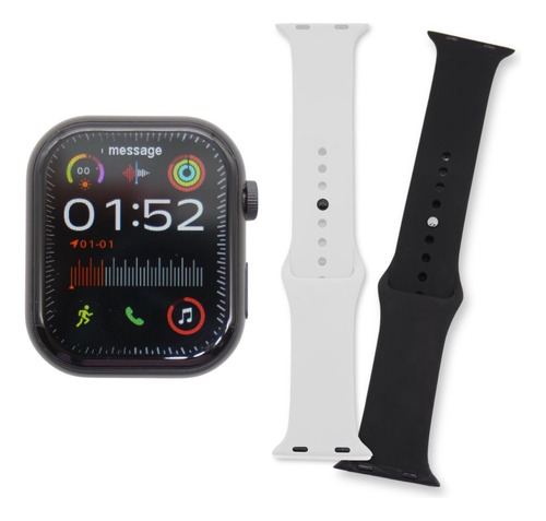 Smartwach Reloj Inteligente T-watchx Negro 2 Correas Color Blanco Y Negro