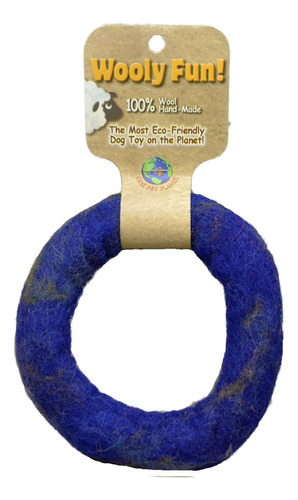 One Pet Planet Juguete De Lana Para Perros, 5 Pulgadas, Azul