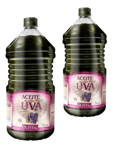 Aceite De Uva Olivi Hnos Sin Tacc Bidon 3 Litros Pack X2 