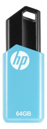 Memoria USB HP v150w 64GB 2.0 celeste y negro