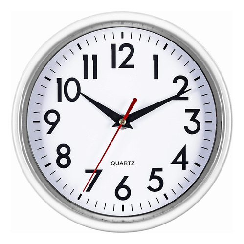 Reloj De Pared Bernhard, Decorativo, 20,3 Cm, Blanco