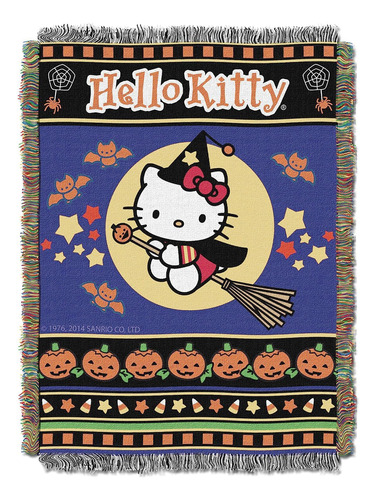 Sanrio Hello Kitty, Cobija Tejida Con Forma De Tapiz De 48 X