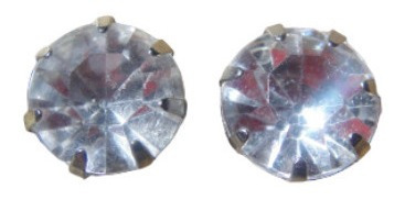 Zarcillos Con Piedra Cristal Unisex 