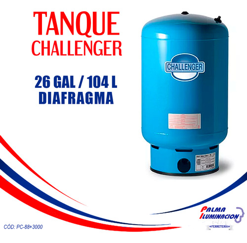 Tanque Challenger 26 Gal/104l Diafragma