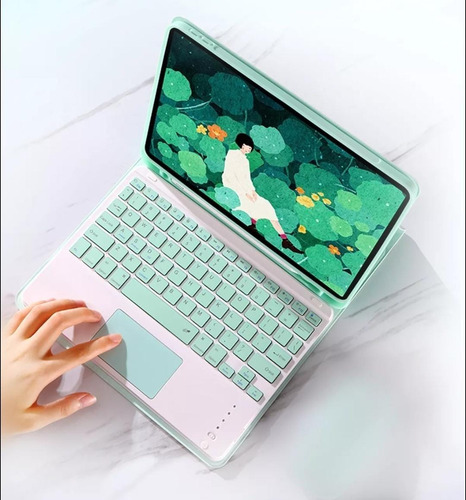 Imagen 4 de 4 de Teclado Magnético Bluetooth Con Touchpad Para Tablet/iPad