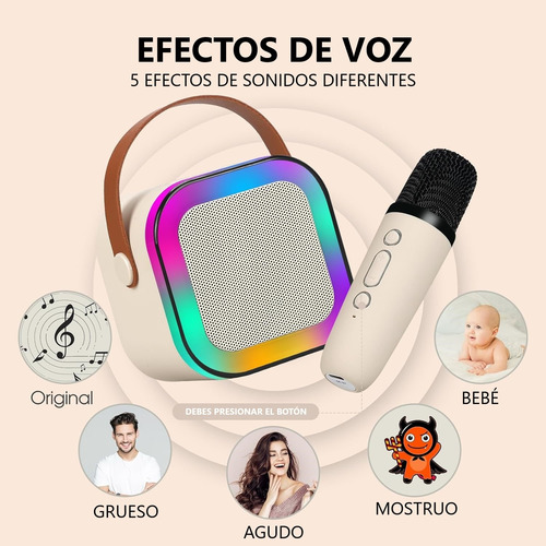 Mini Parlante Altavoces Para Karaoke Con Micrófono K-12 ©