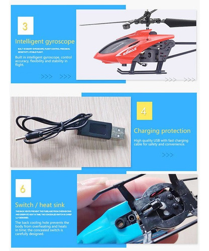 M0x Rc Helicóptero Suspensión Juguete Regalo Para Niños Con