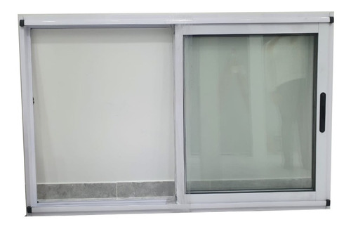 Ventana  Modena Aluminio Color Blanco 180x110 Con Vidrio 4mm