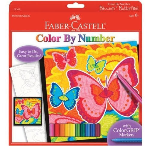 Faber-castell Color By Number Bloomin' Butterflies - Tabla D