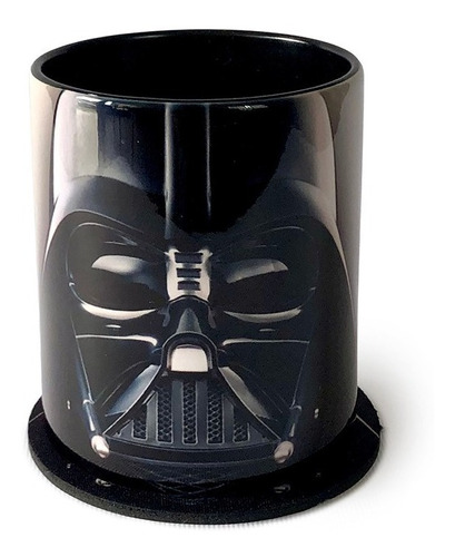 Magnifica Taza Darth Vader Star Wars Con Porta Vaso Incluido