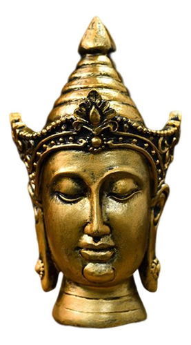 Estatuilla De Cabeza De Buda Oriental, Escultura Decorat [u]