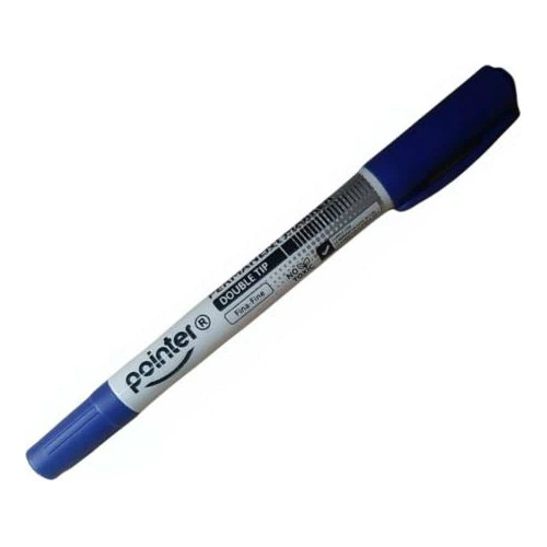 Marcador Doble Punta Pointer Azul - Bazar