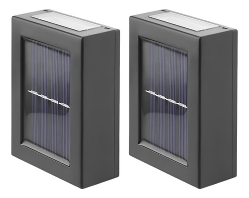 Pack X 2 Lampara Solar Led Aplique Exterior Ip65