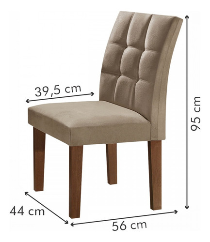 Mesa De Jantar 4 Lugares Classic/vitória Com Vidro