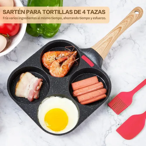 Bc Sartén Antiadherente For 4 Huevos, Sartén For Huevos,