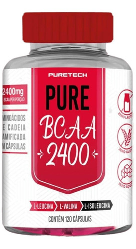 Bcaa 2400 - 120 Caps Pure Aminoacids  - Puretech