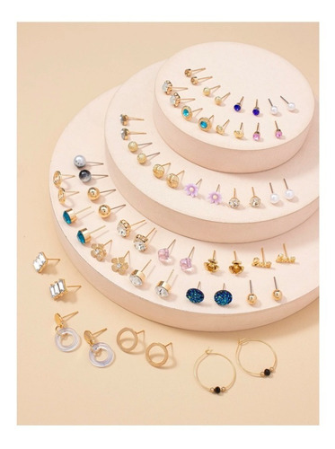 Pack 30 Pares De Pendientes Con Varios Diseños