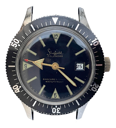 Reloj Vintage Diver Sheffield 60`s Calendar
