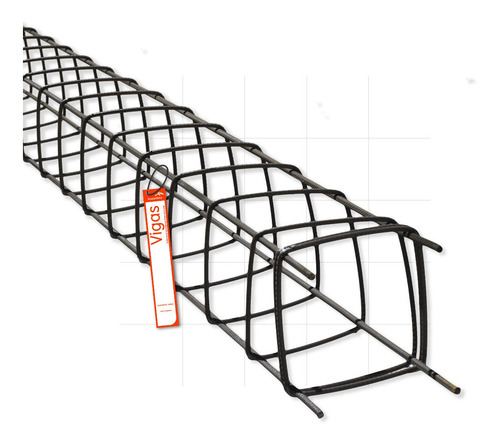 Viga Armada 12x18cm Armadura 4x8 Largo 4m Acindar