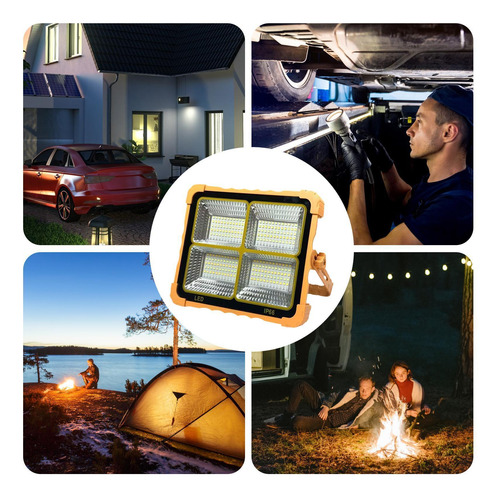 Lámpara De Trabajo Recargable Solar Luminaria Solar Para Ext