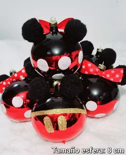 Esfera Navideña De Vidrio Mickey Mouse